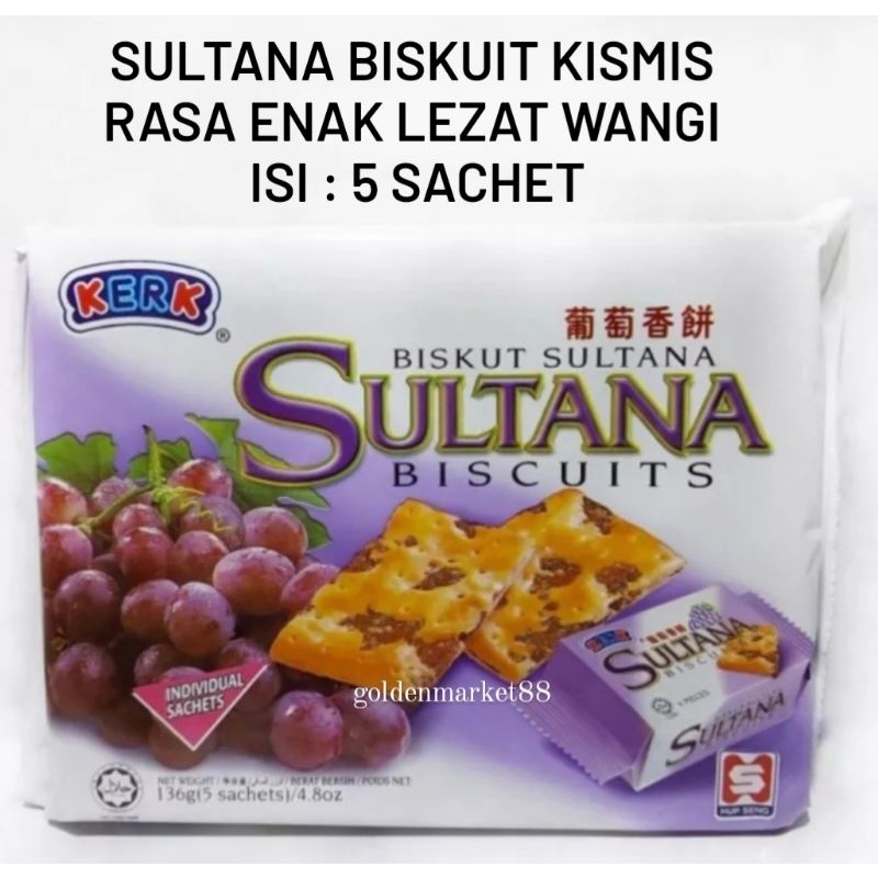 

5 SACHET KERK BISKUIT RAISIN SULTANA BISCUIT KISMIS MALAYSIA HALAL