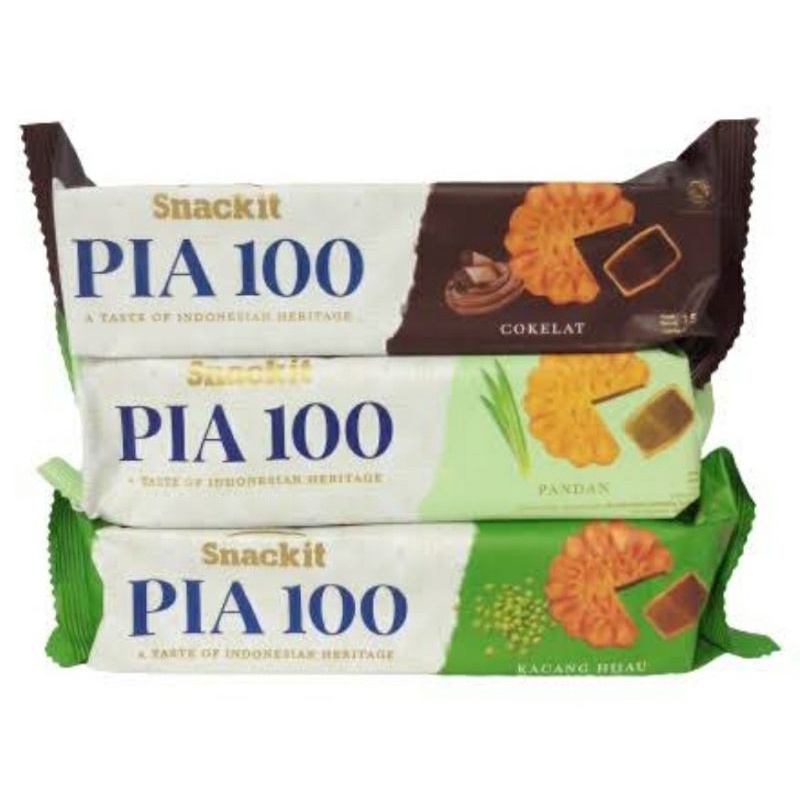 ✔MURAH SNACKIT PIA 100 Berat 150gr/ KUE PIA Kacang Hijau - Coklat