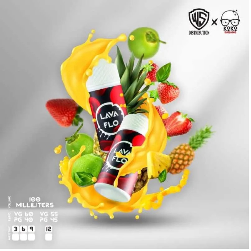 LAVA FLO STRAWBERRY COCONUT PINEAPPLE 100ML AUTHENTIC By Koko Sarang