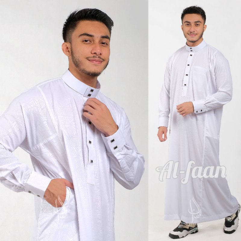 NIKMATI PRODUK INI Gamis jubah pria dewasa jubah mewah jubah pria muslim embos jubah alfaan