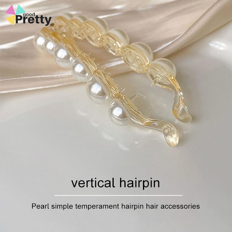 Jepit Rambut Pisang 10.5cm Mutiara Kristal Jepitan Ponytail  Salon Banana Ponytail Hair Claw Clips - PD