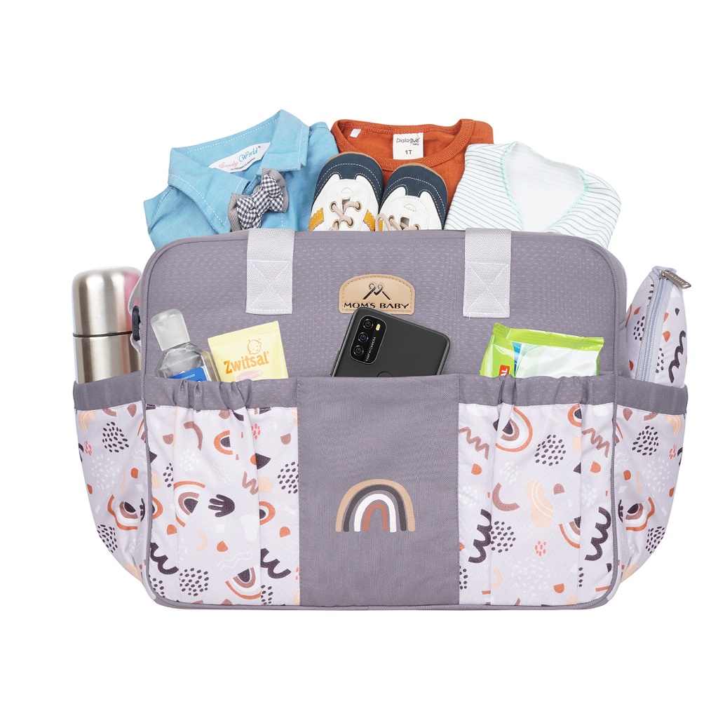 Mom's Baby Tas Bayi Besar Saku + Tas Botol Susu Aurora Series - MBT 3057