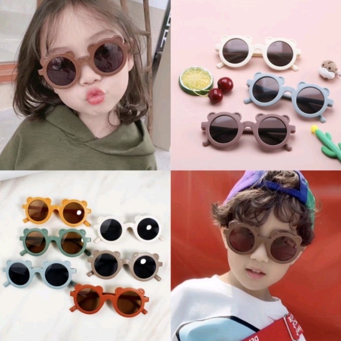 Kacamata Anak Korea fashion Telinga Beruang Bear Kaca Mata New Trend