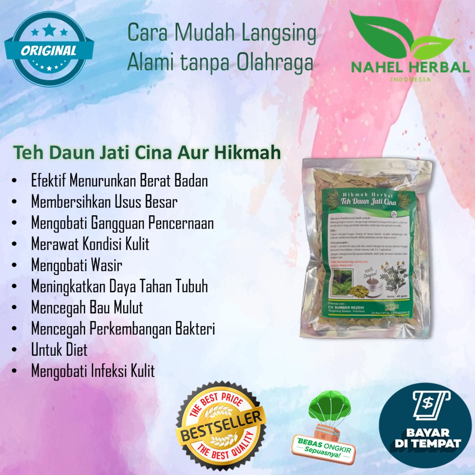 Minuman Diet Bpom Ampuh Cepat Hsc - Teh Daun Jati Cina Teh Daun Jati Cina Hikmah 40 Gr - Pelangsing 