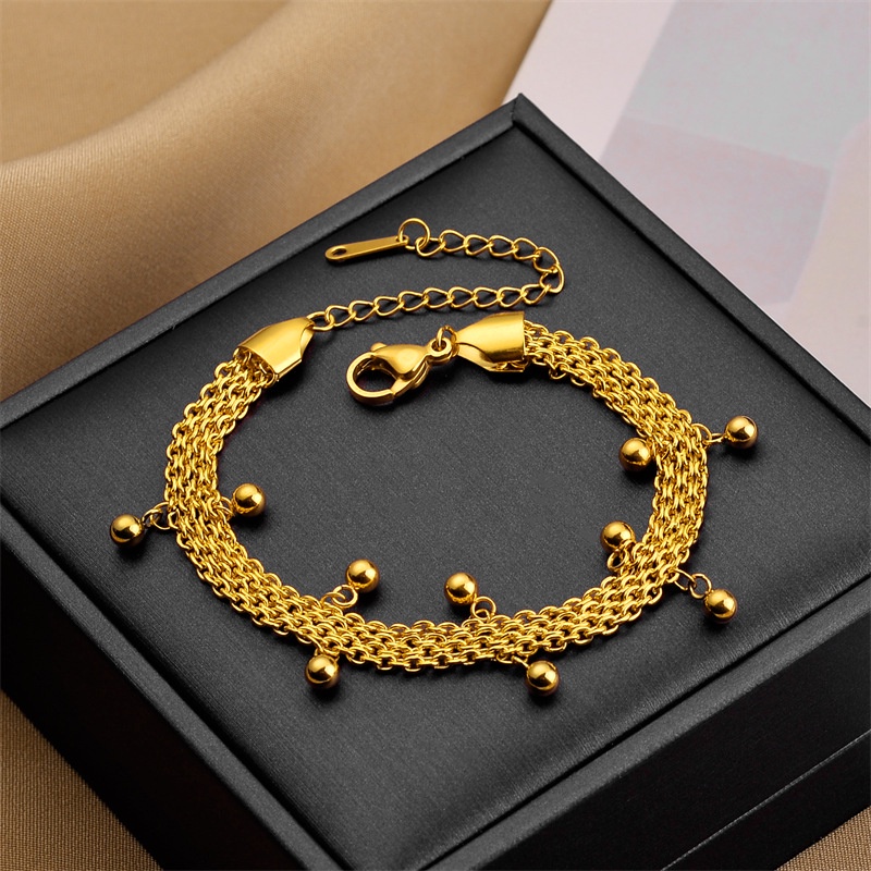 56615 - Gelang tangan sisik ular bentol titanium import anti karat