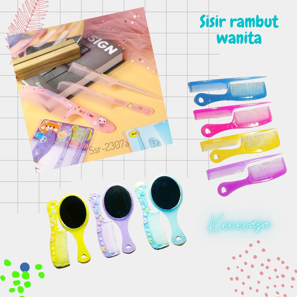 SISIR RAMBUT WANITA ANTI KUSUT RONTOK KERITING PRIA ANAK BAYI 1 SET