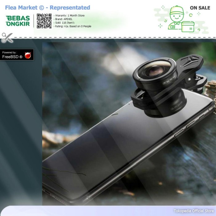 APEXEL Lensa Kamera Smartphone Universal Clip 170 Wide Angle Lens