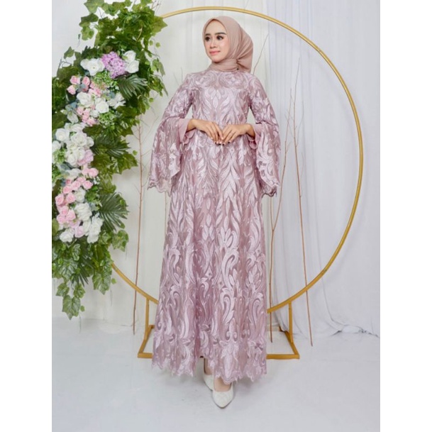 GAMIS BRENDA // BAHAN TULLE BORDIR PREMIUM SUPER TEBAL // FULL FURING BAHAN SATIN VELVET // BAJU PESTA // BAJU WISUDA // KEBAYA MODERN // By Pelangi Jaya