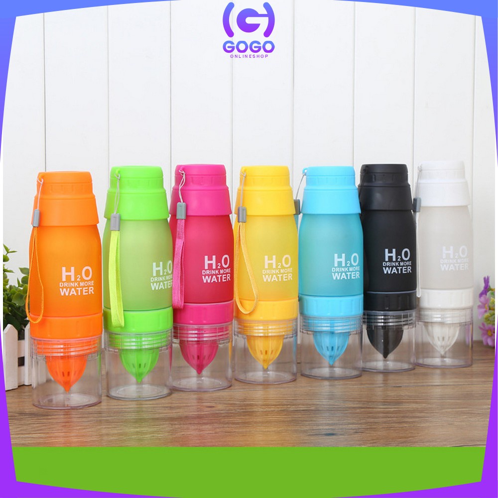 GOGO-C708 Botol Minum Infuser H2O Tempat Minum Tumbler Ada Alat Peras Jeruk Infused Water Sari Buah Botol Air Infuse