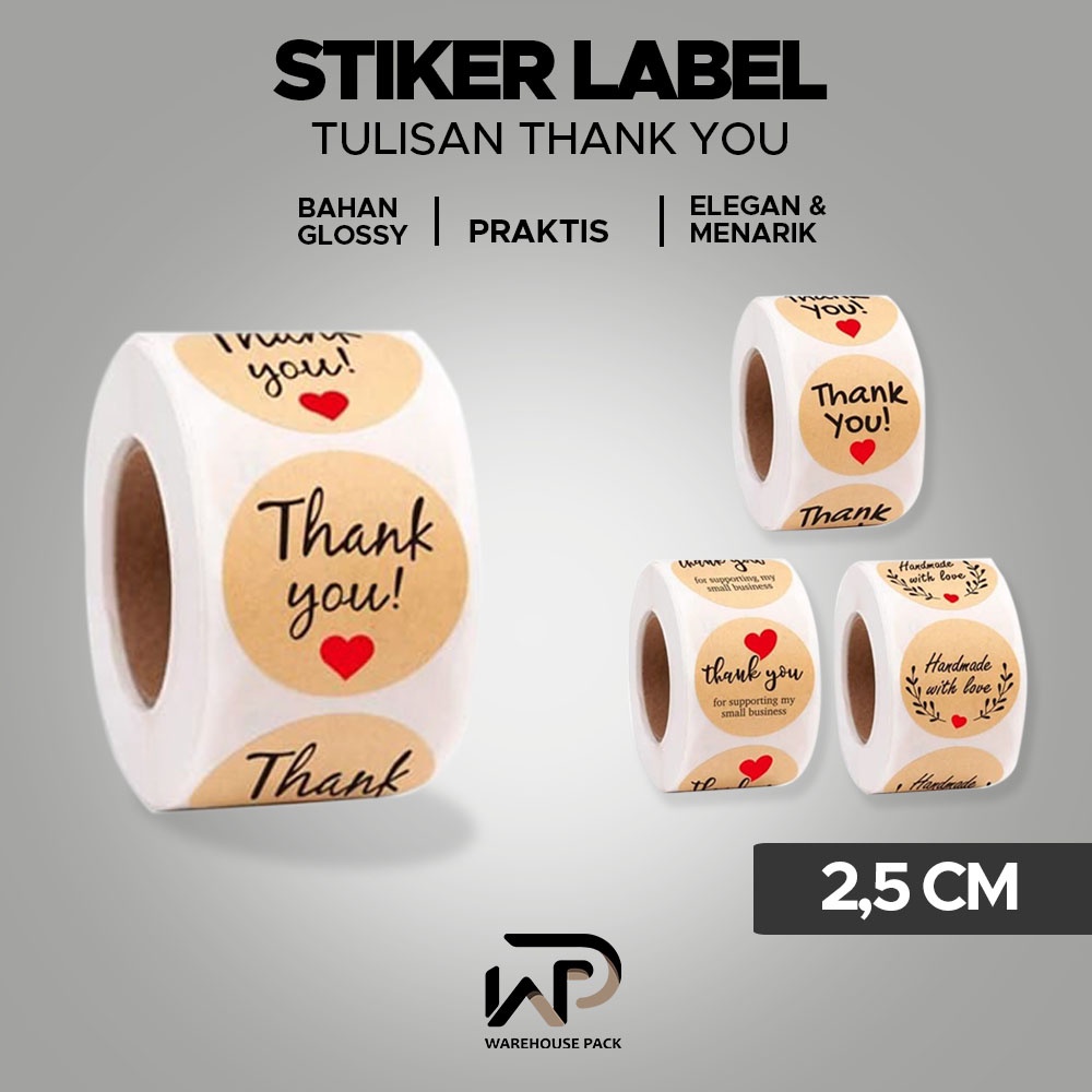 

Stiker | 500 PCS (1 Roll) Stiker Label Thank You For Your Order | Stiker Label Kemasan | Sticker Thank You | Stiker Label Bulat Diameter 2,5cm