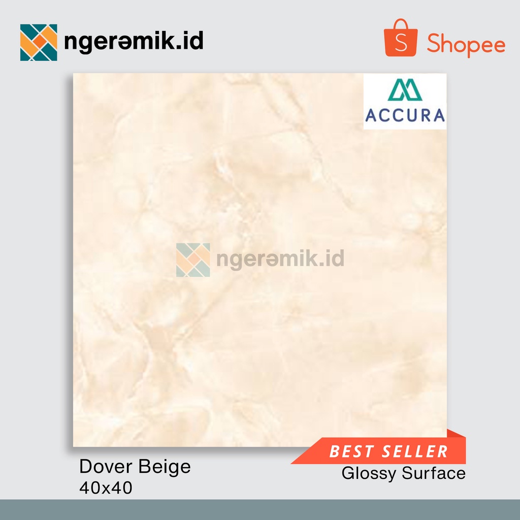 Keramik Lantai 40x40 Mulia Accura Dover Beige 40x40 KW1 / Keramik Lantai Murah / Keramik Lantai Muli