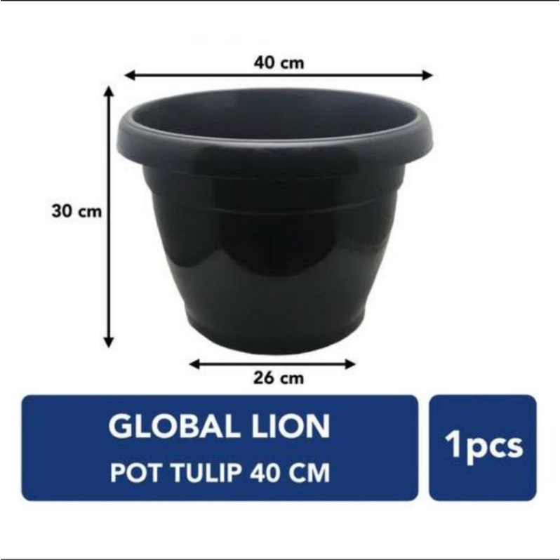 POT HITAM 40CM - POT DIAMETER 40CM