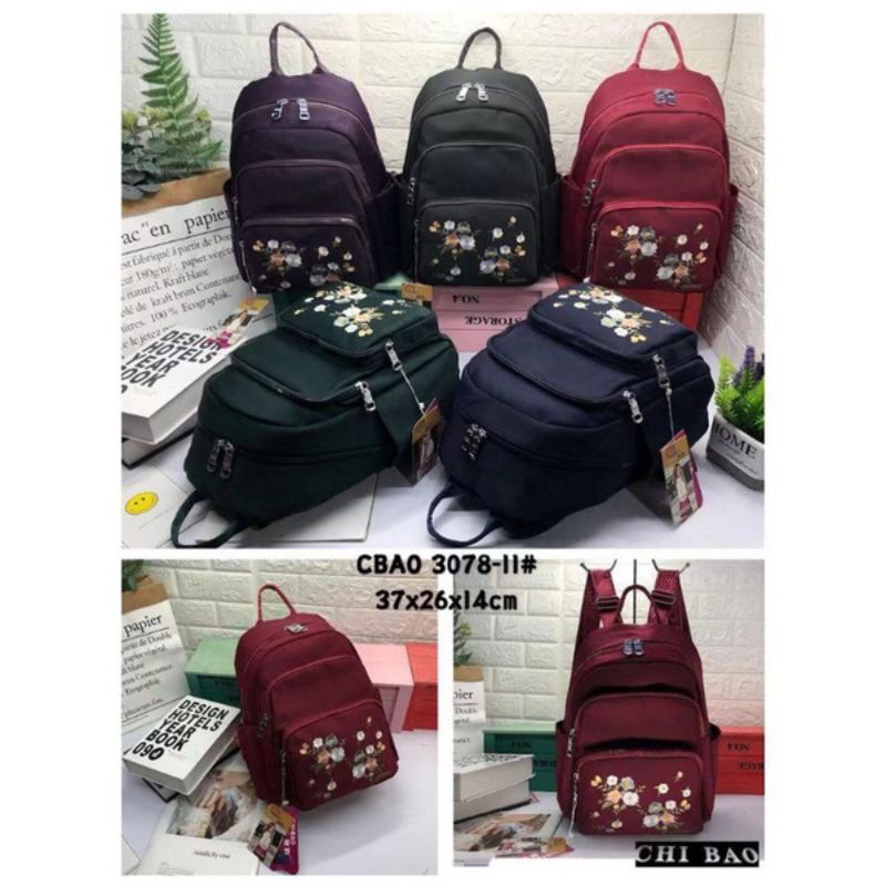 Tas ransel wanita chibao ory import termurah 3078 bungga