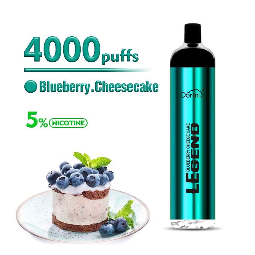 [DORMI Pro] 4000Puffs Vapoor sekali pakai(Disposable Pod) Bueberry Cheesecake  flavour