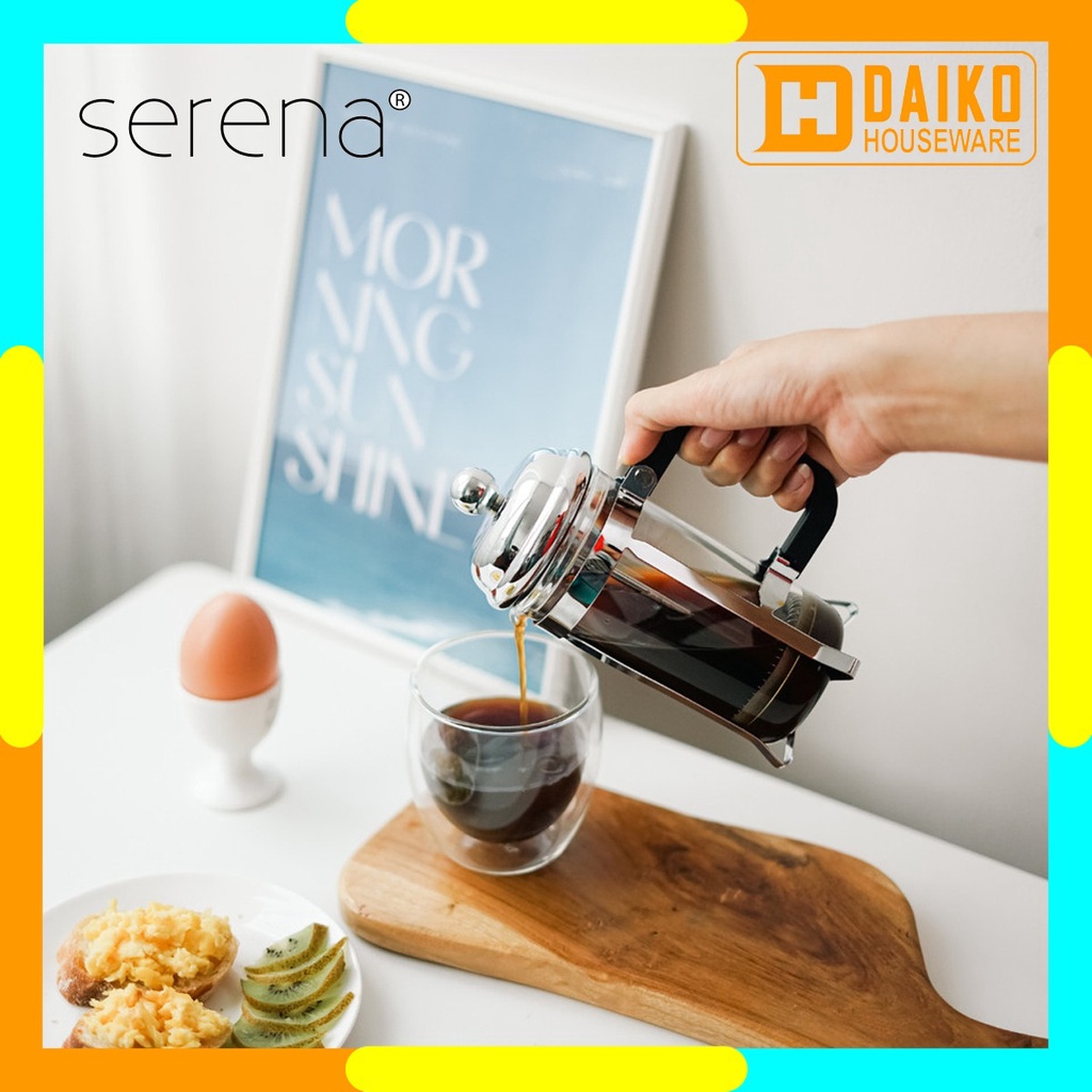 French Press Serena Vienna 350ml Borosilicate Coffee Maker Stainless