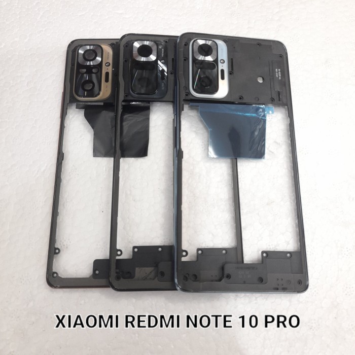 bezel bezzel tutup mesin tulang samping xiaomi redmi note 10 pro ori - Biru
