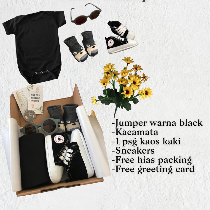 

(COD) Kado bayi/Kado kelahiran/Baby giftbox/Baby hampers/Baby giftset - Hitam