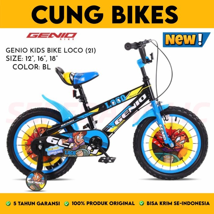 Sepeda Anak Laki BMX 16 inch GENIO LOCO by United Bike