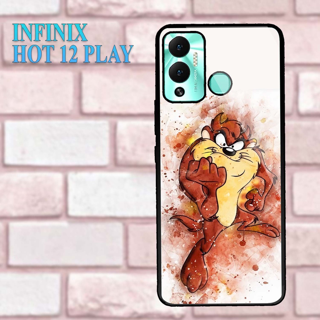 Case Kilau Infinix Hot 12 Play | Casing Hp Glossy | Motif Tazmania
