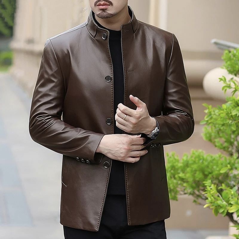 JAKET MANTEL BLAZER PRIA/JAKET KULIT ASLI DOMBA/JAKET KULIT ORIGINAL