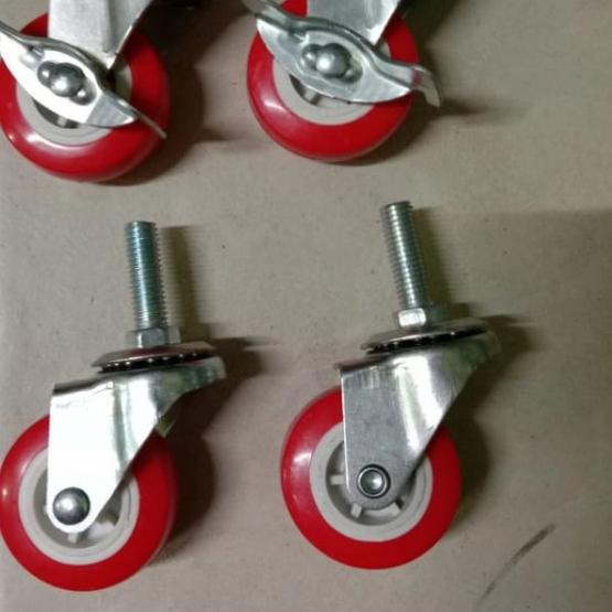roda troli roda pu roda baut 2 inch baut tusuk