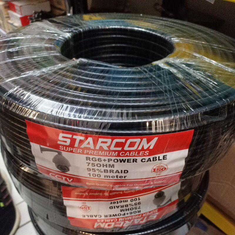 KABEL STARCOM RG6+P 100M KUALITAS BAGUS