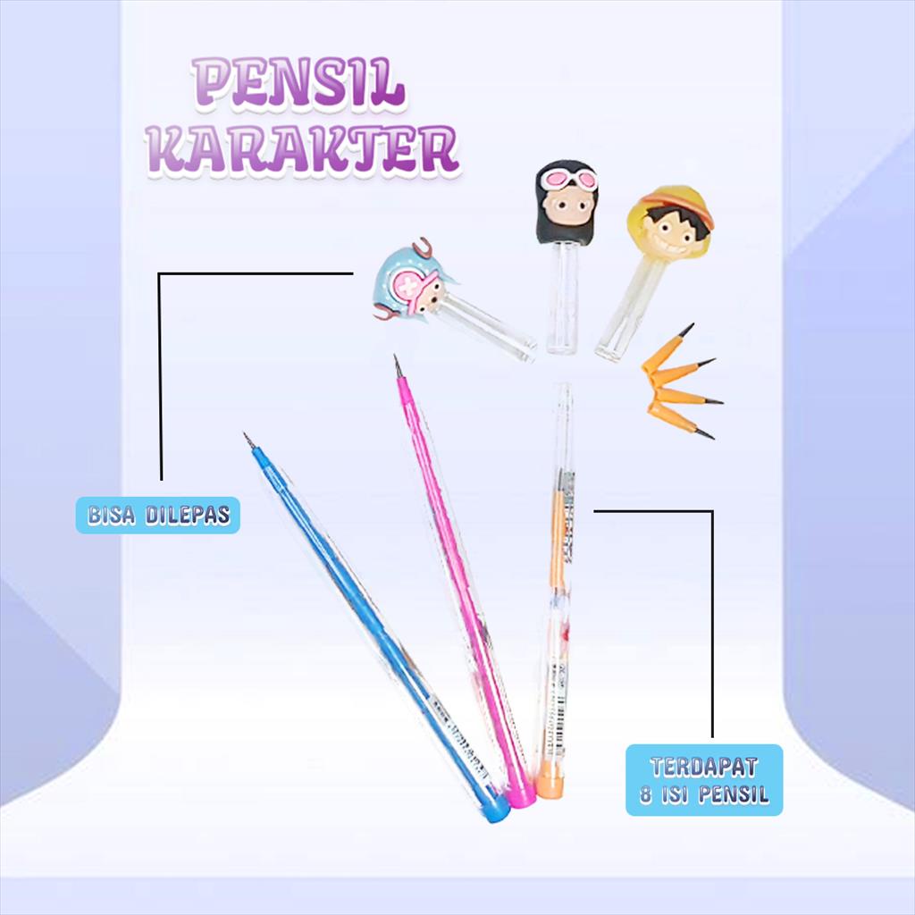 Pensil Cabut / Pensil Lantu / Pensil Bensia Karakter Lucu 139