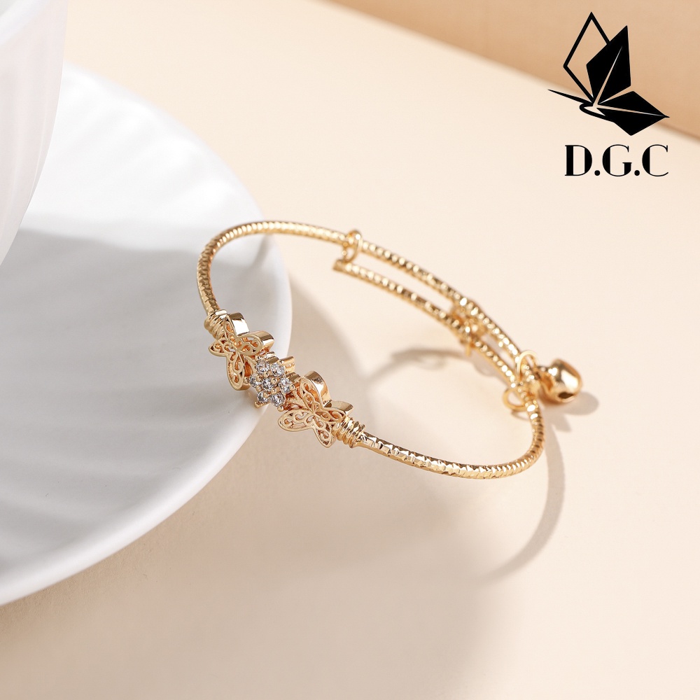 ✅D.G.C✨Gelang Titanium Anak Perempuan Lapis Emas Fashion Aksesoris Tangan Anti Karat Tidak Luntur Perhiasan Murah D515