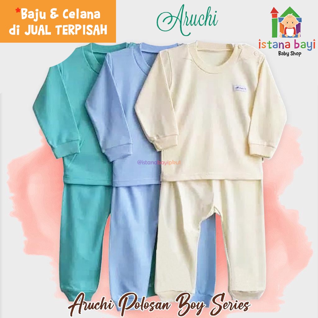 Aruchi Baju Oblong Panjang Warna SML/baju bayi/piyama bayi 1 Pcs