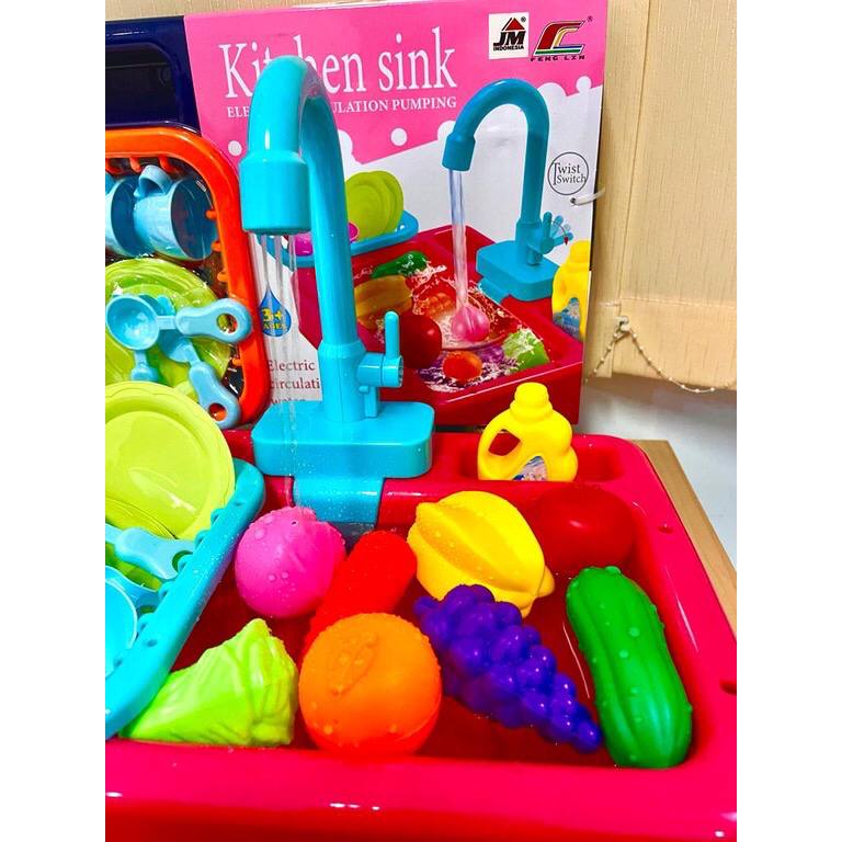 Mainan Anak Cuci Piring - Diswashing Sink Wastafel Cuci Piring Mainan - Mainan kitchen Sink Anak