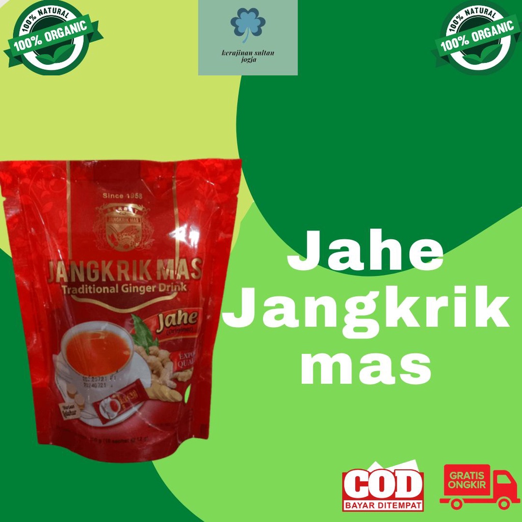 

MINUMAN JAHE SERBAT CAP JANGKRIK MAS / GINGER DRINK TABLET PALING MURAH