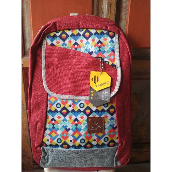 tas ransel wanita tamiko merah original berkualitas