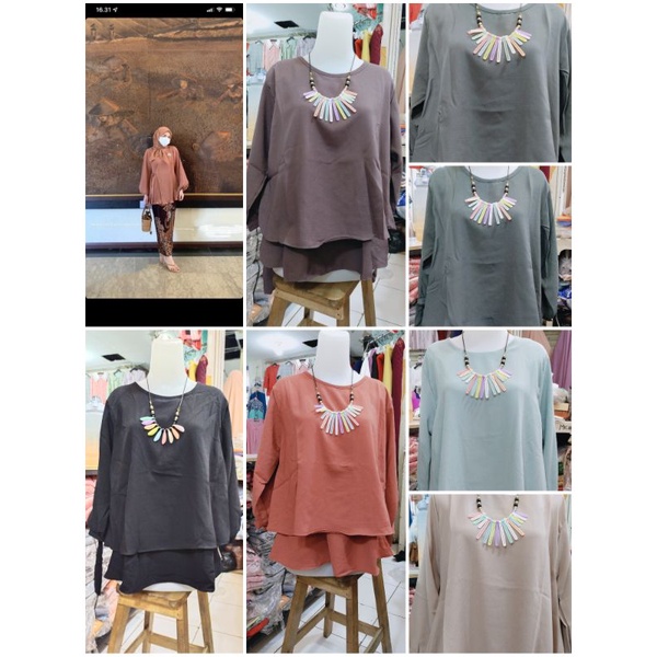 blouse kebaya / blouse polos / atasan polos / atasan kebaya polos