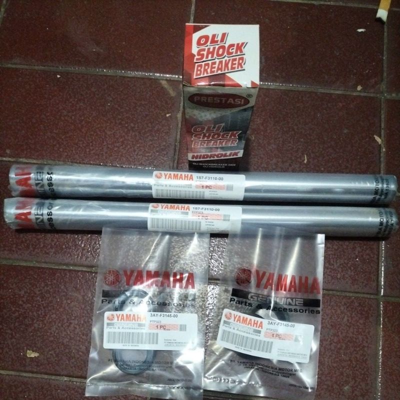 Paket As shock Depan + seal Shock + seal Abu+oli shock Jupmx lama 1S7