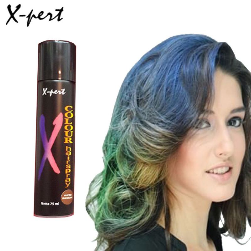 Xpert Hair Color Temporary Spray-DARK BROWN-75mlHairSpray Color X-pert