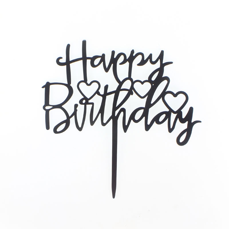PartyHouse.Medan Topper Kue Tulisan Happy Birthday [BANYAK MOTIF]