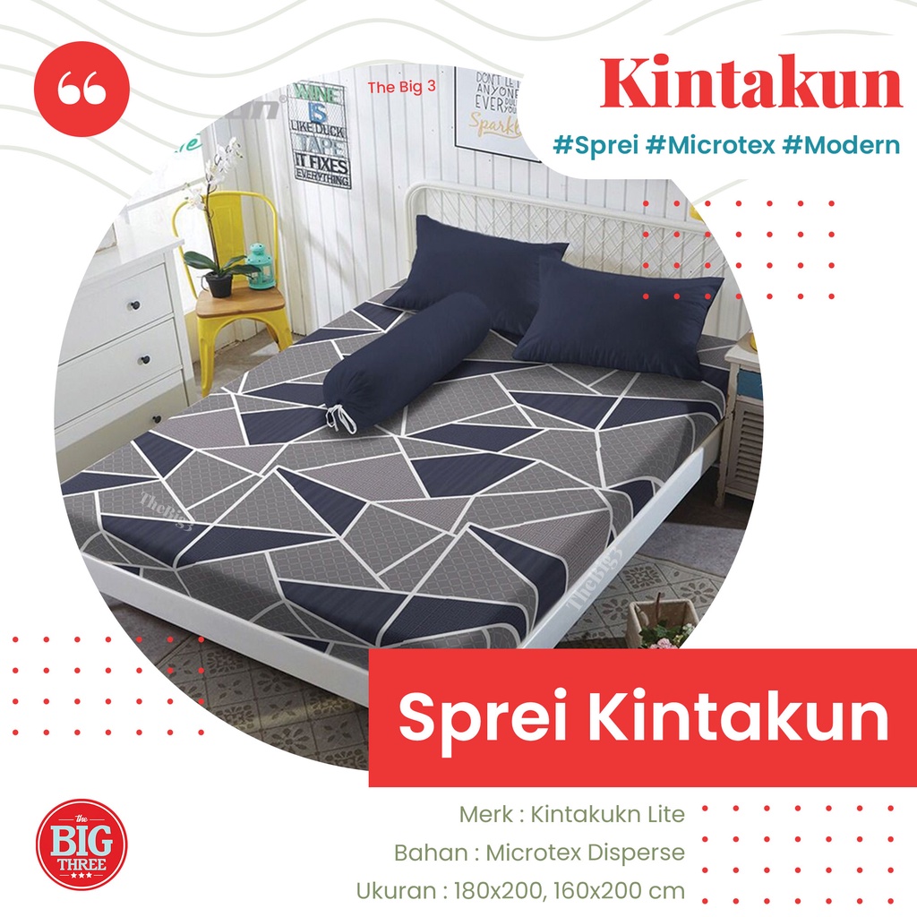 Kintakun Lite Sprei 180x200 / 160x200 motif Amarilis Aydan Belinda Carmen Devina Cherchio Irmadel Hibiscus Pua Pua Triangolo Keisya Renata  Vista  -  King Queen 180 160 SP