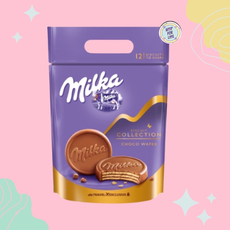 

Milka chocolate wafer Pouch isi 12 pcs