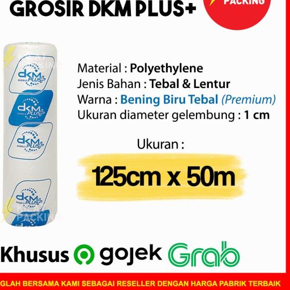 

PLASTIK BUBBLE / BUBBLE WRAP 125CM X 50M DKM+ PREMIUM MURAH - HITAM TEBAL