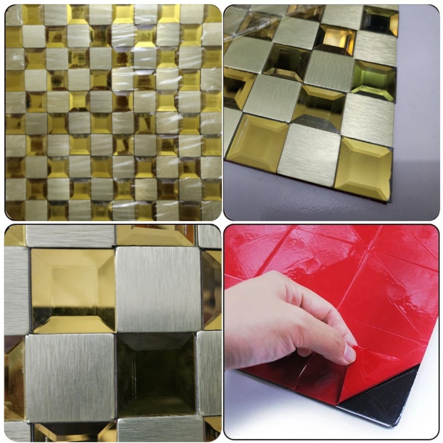 MH - WALL STIKER DEKORASI PANEL RUMAH 3D DESAIN ALUMINIUM WDX