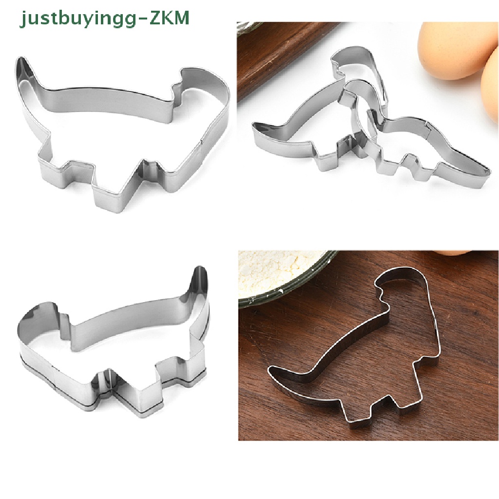 1 / 4Pcs Cetakan Kue Bentuk Dinosaurus Bahan Stainless Steel Untuk Anak