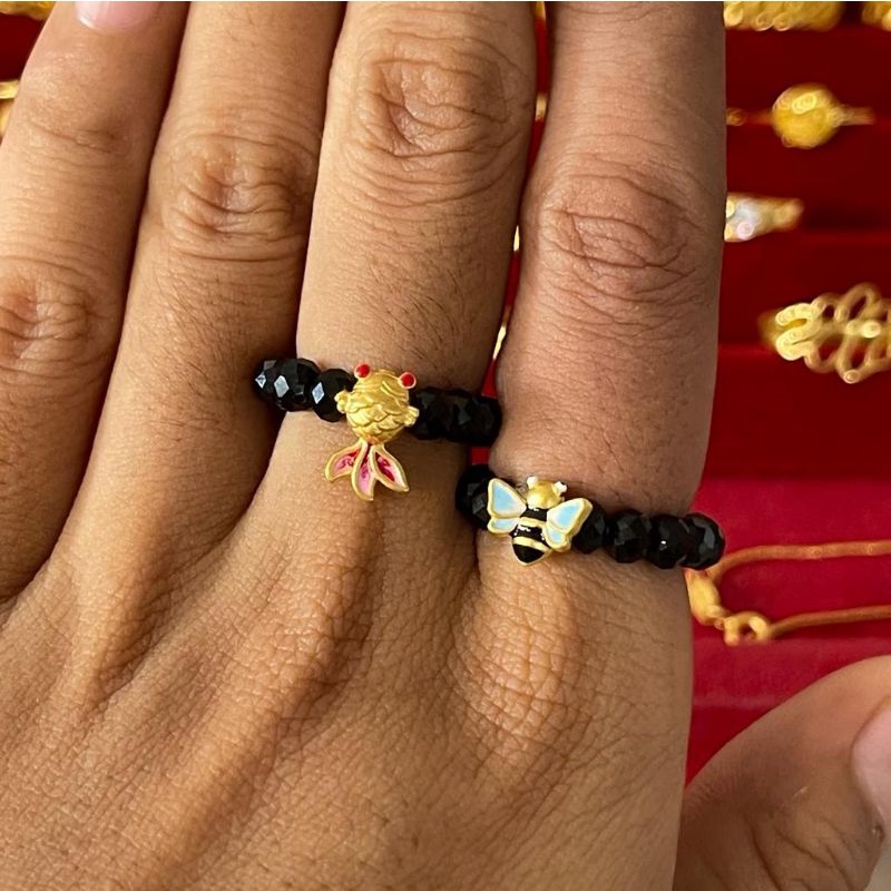 Charm emas asli kadar 999.9% gelang kristal