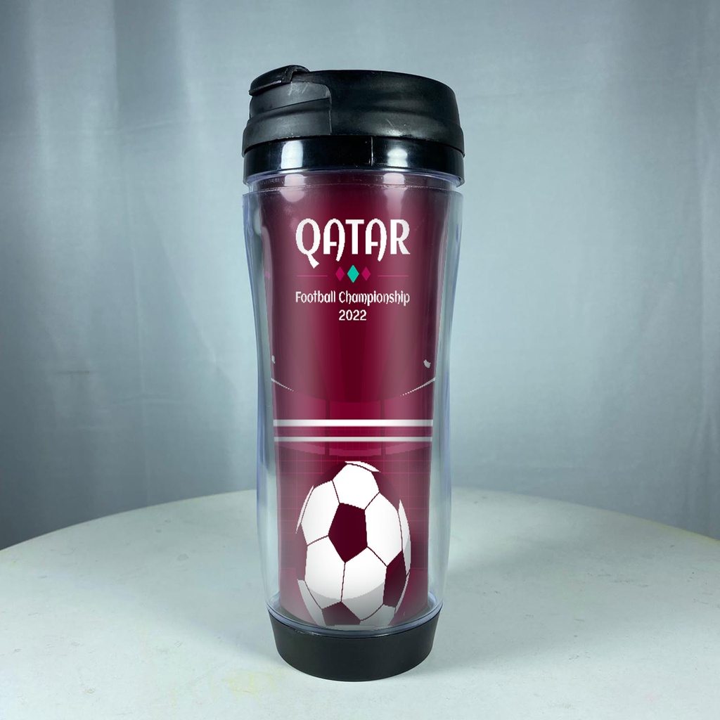 Tumbler Mewah Worldcup Fifa 2022 Qatar Football Piala Dunia Souvenir Merchandise Aksesoris Botol Min