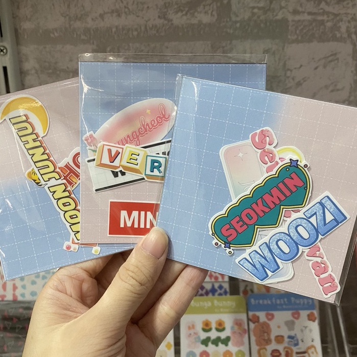 Stiker Nama Seventeen Carat Kpop Waterproof Diecut by peachkiss.xo