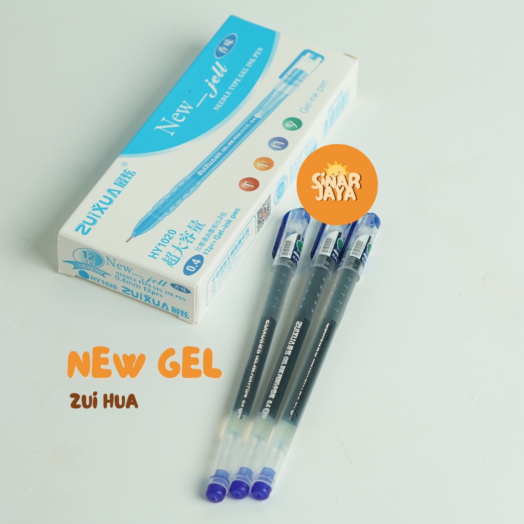 Jual bolpen gel BIRU, new gel, pulpen jel, pulpen, bolpoin, ballpoint