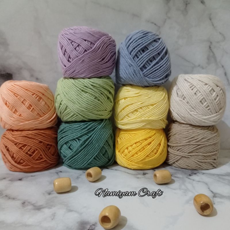 Tali Katun 2mm Cotton rope Benang macrame | Benang Rajut 2mm | Benang Crochet