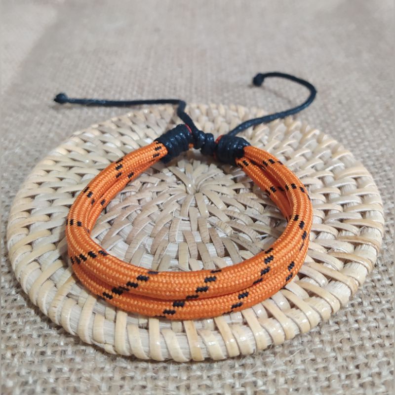 (144pcs) Gelang Tali 2 Rangkap Motif Warna Random