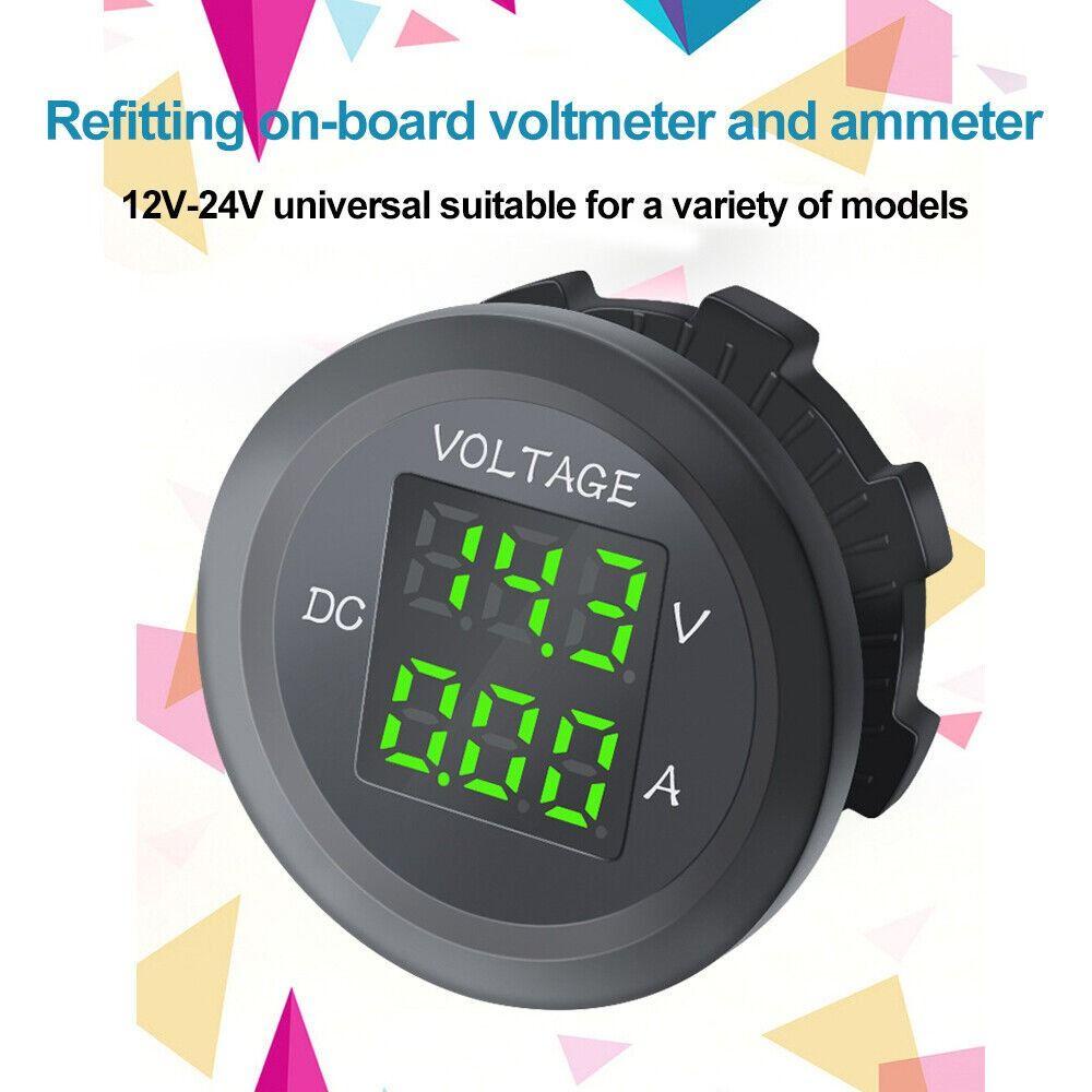 Top Voltmeter Digital Voltmeter Dual Display Tes Tegangan Untuk Pengukur Volt Motor Mobil