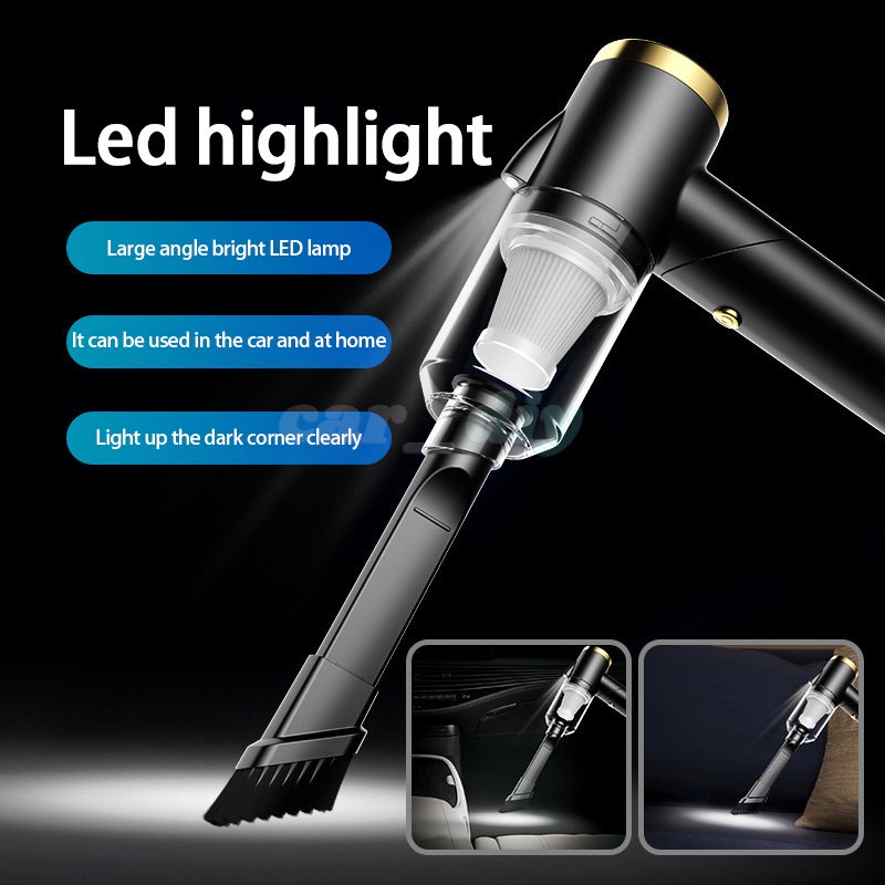 Q8 Vacuum Cleaner Lipat Wireless 9000Pa Dengan Lampu LED 3 In 1 Untuk Mobil