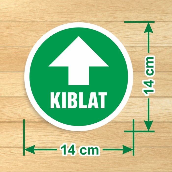 

Sticker Label Penunjuk Arah Kiblat Stiker Marka Masjid Mushola 14 cm